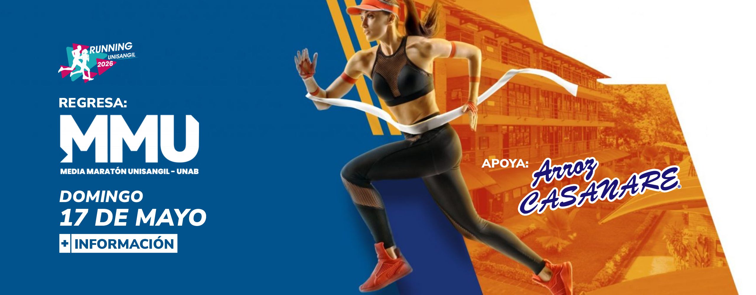 Running Media Maratón Unisanquil apoyada por Arroz Casanare